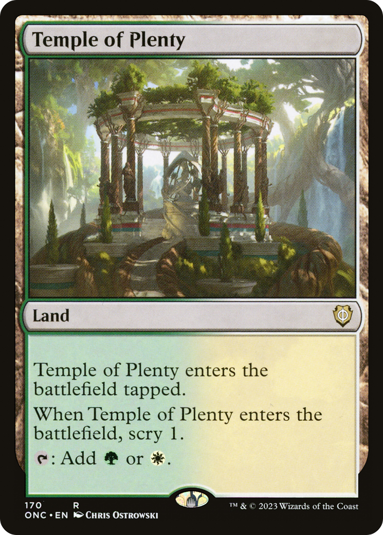 Temple of Plenty [Phyrexia: All Will Be One Commander] | Galaxy Games LLC