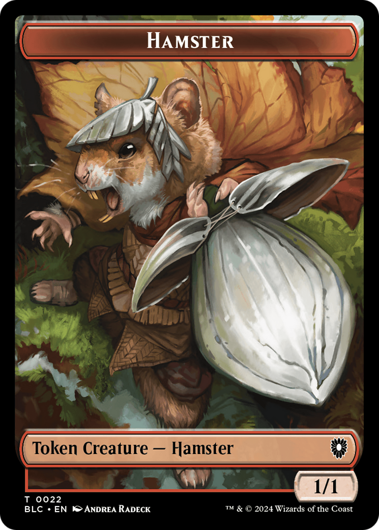 Hamster // City's Blessing Double-Sided Token [Bloomburrow Commander Tokens] | Galaxy Games LLC