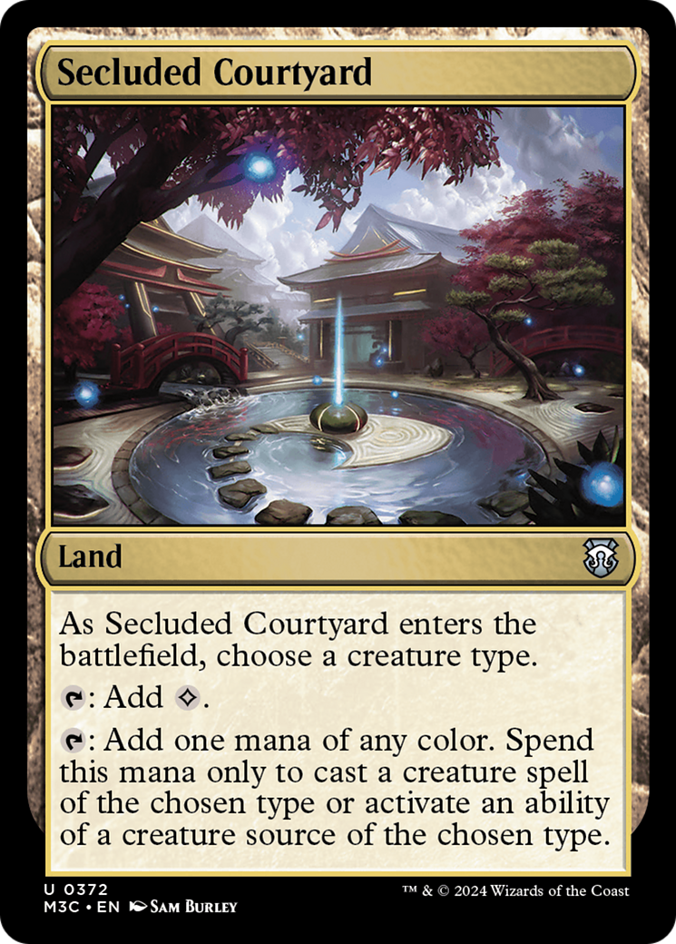 Secluded Courtyard (Ripple Foil) [Modern Horizons 3 Commander] | Galaxy Games LLC