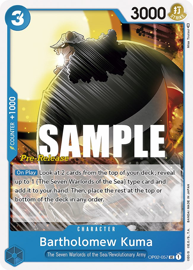 Bartholomew Kuma [Paramount War Pre-Release Cards] | Galaxy Games LLC
