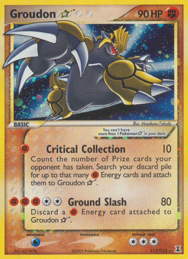 Groudon Star (111/113) [EX: Delta Species] | Galaxy Games LLC