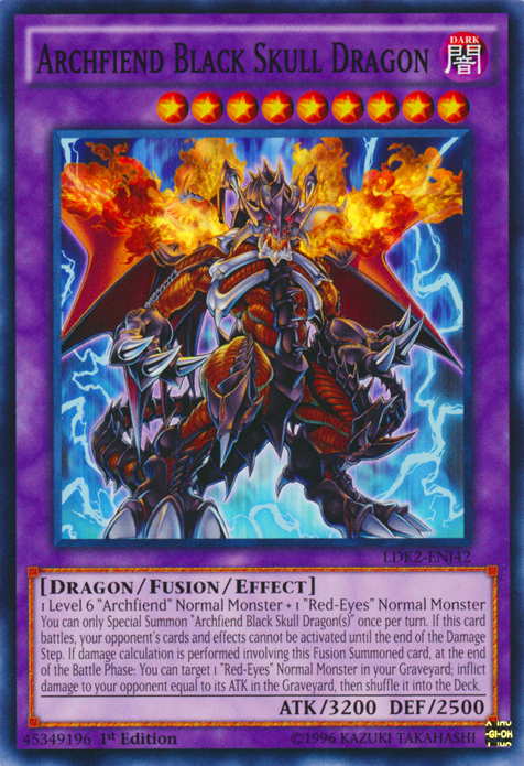 Archfiend Black Skull Dragon [LDK2-ENJ42] Common | Galaxy Games LLC