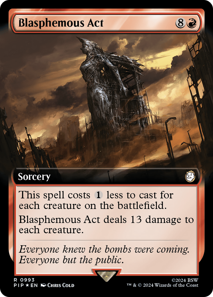 Blasphemous Act (Extended Art) (Surge Foil) [Fallout] | Galaxy Games LLC