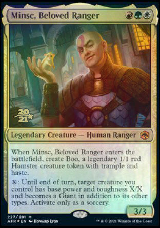 Minsc, Beloved Ranger [Dungeons & Dragons: Adventures in the Forgotten Realms Prerelease Promos] | Galaxy Games LLC