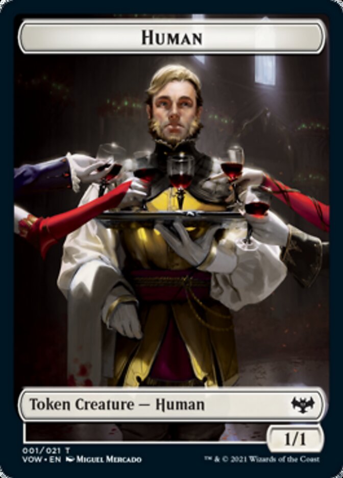 Human (001) // Spirit Cleric Double-Sided Token [Innistrad: Crimson Vow Tokens] | Galaxy Games LLC