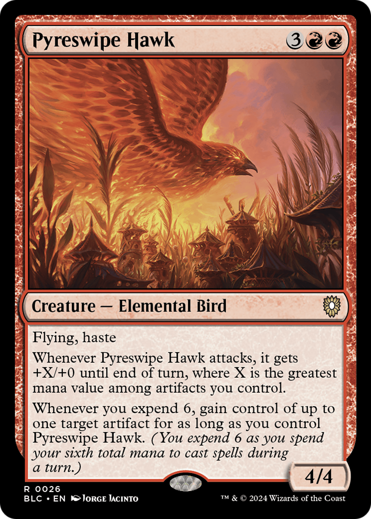 Pyreswipe Hawk [Bloomburrow Commander] | Galaxy Games LLC