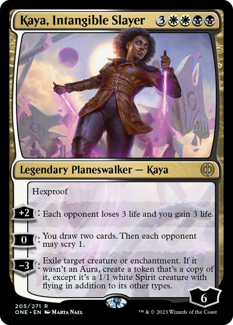 Kaya, Intangible Slayer (Promo Pack) [Phyrexia: All Will Be One Promos] | Galaxy Games LLC