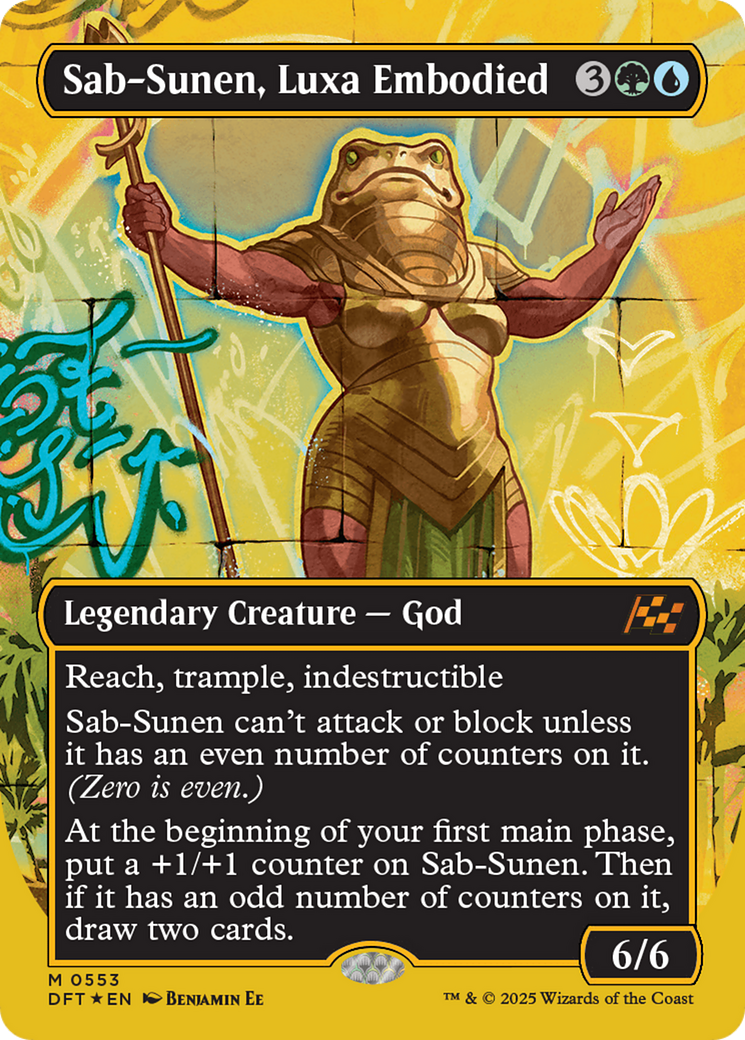 Sab-Sunen, Luxa Embodied (Borderless) (First-Place Foil) [Aetherdrift] | Galaxy Games LLC