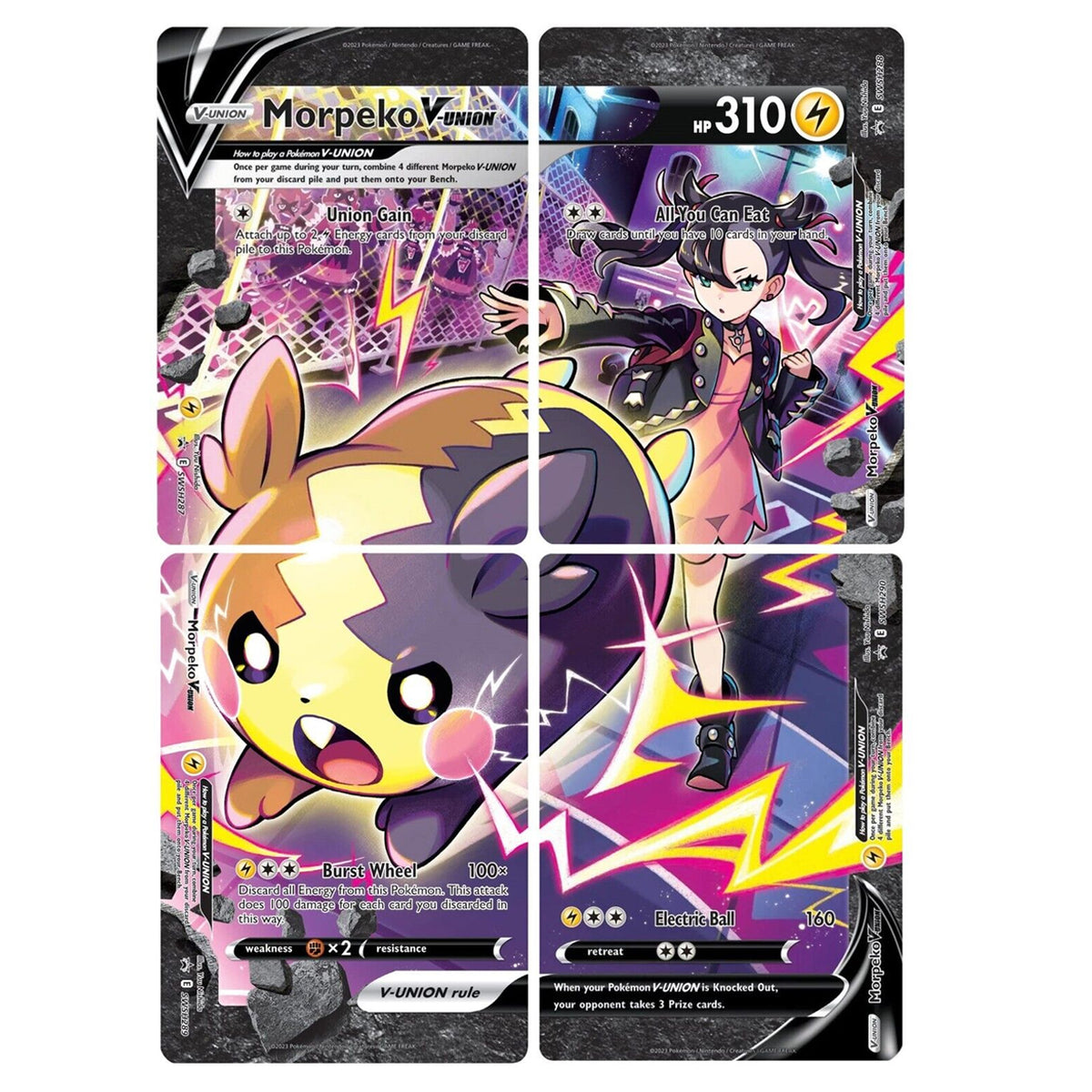 Morpeko V-Union (SWSH287-290) (Set of 4) [Sword & Shield: Black Star Promos] | Galaxy Games LLC