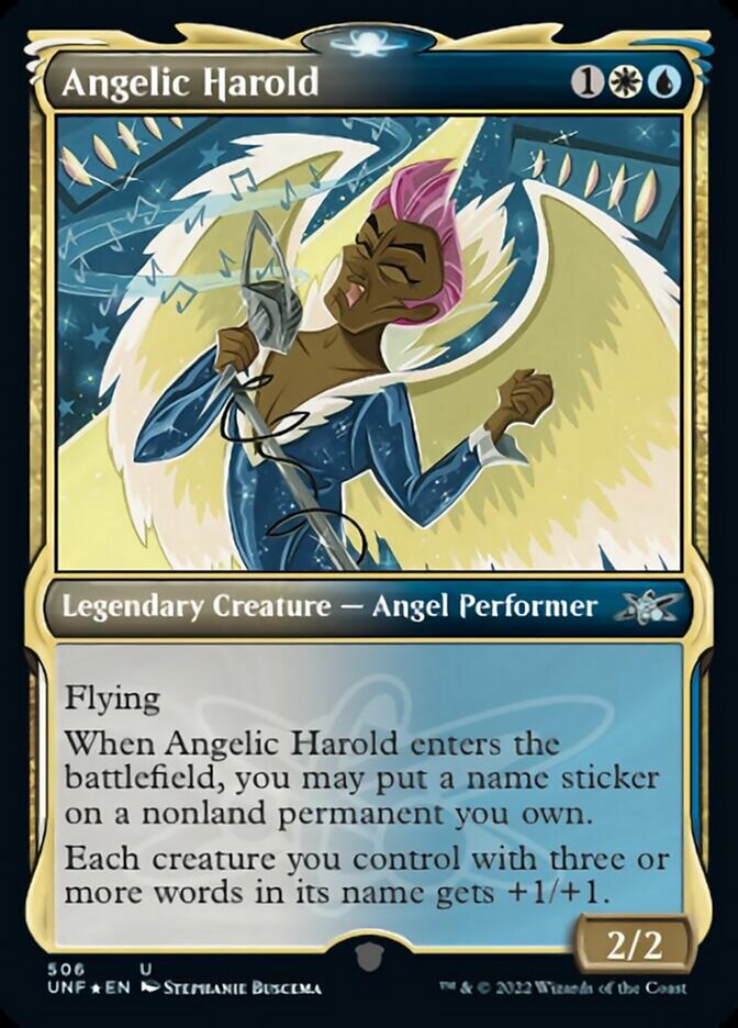 Angelic Harold (Showcase) (Galaxy Foil) [Unfinity] | Galaxy Games LLC