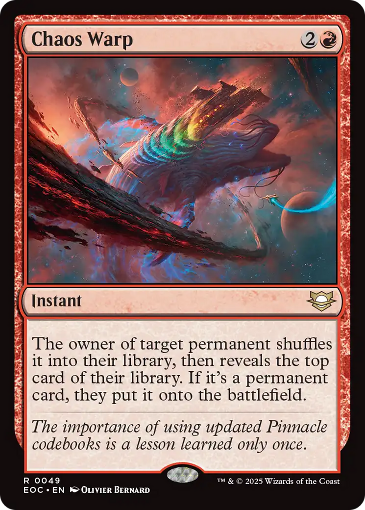 Chaos Warp [Edge of Eternities Commander] | Galaxy Games LLC