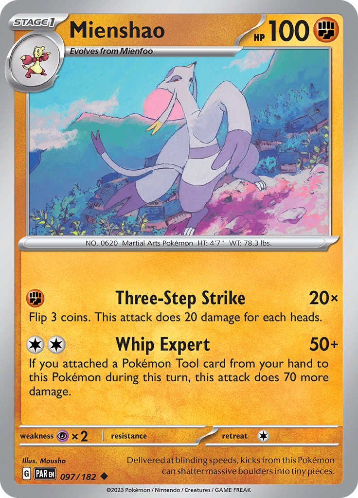 Mienshao (097/182) [Scarlet & Violet: Paradox Rift] | Galaxy Games LLC