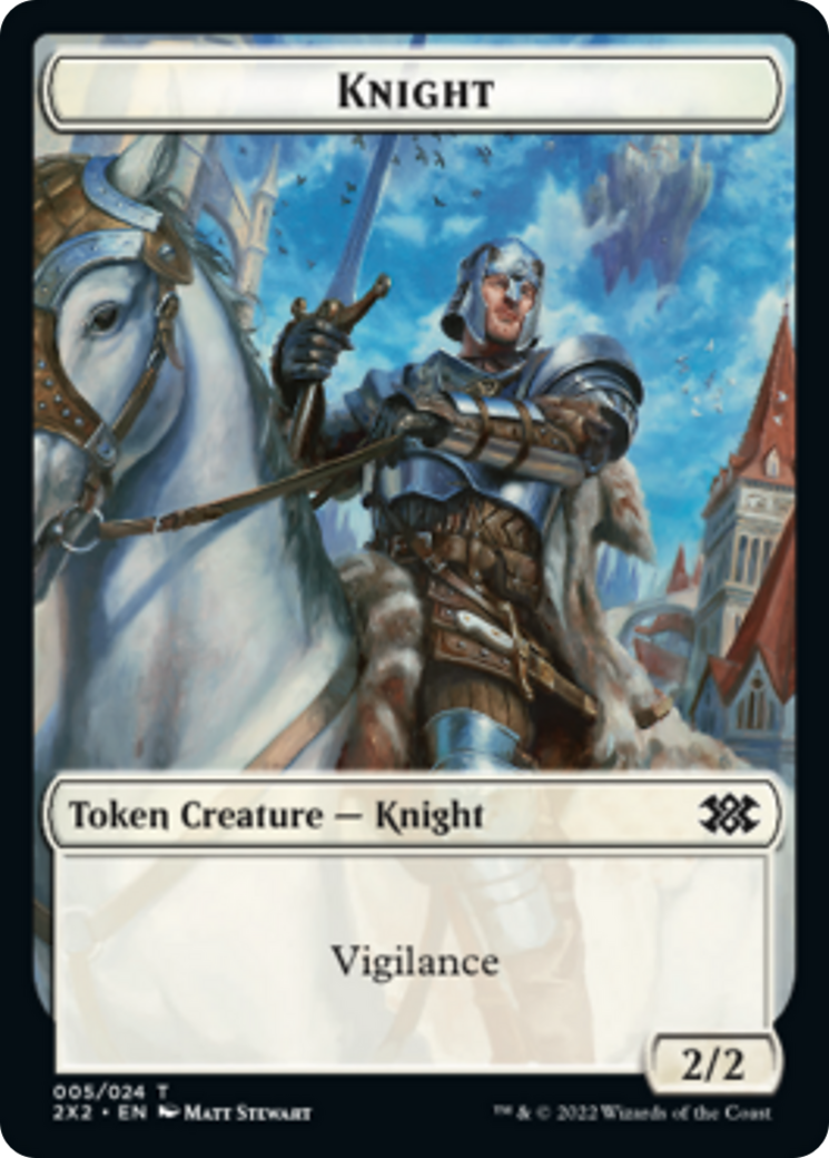 Elemental // Knight Double-Sided Token [Double Masters 2022 Tokens] | Galaxy Games LLC