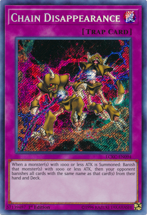 Chain Disappearance [LCKC-EN094] Secret Rare | Galaxy Games LLC