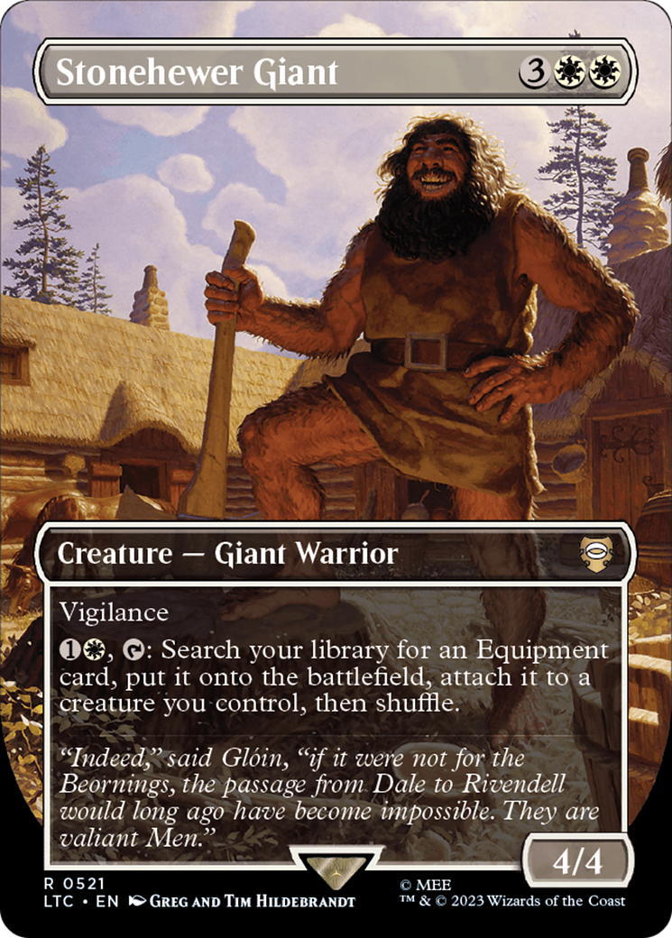 Stonehewer Giant (Borderless) [The Lord of the Rings: Tales of Middle-Earth Commander] | Galaxy Games LLC