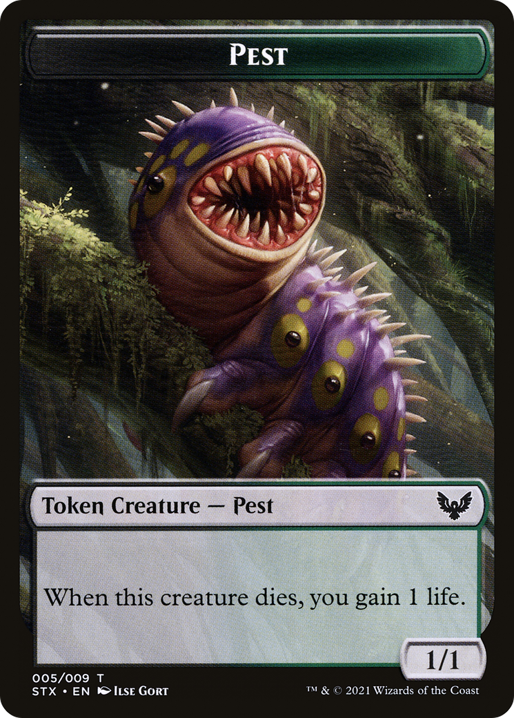 Pest // Jace, Telepath Unbound Emblem Double-Sided Token [Secret Lair: From Cute to Brute Tokens] | Galaxy Games LLC