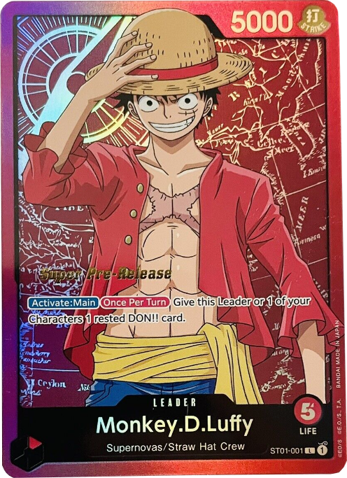 Monkey.D.Luffy (001) [Super Pre-Release Starter Deck: Straw Hat Crew] | Galaxy Games LLC