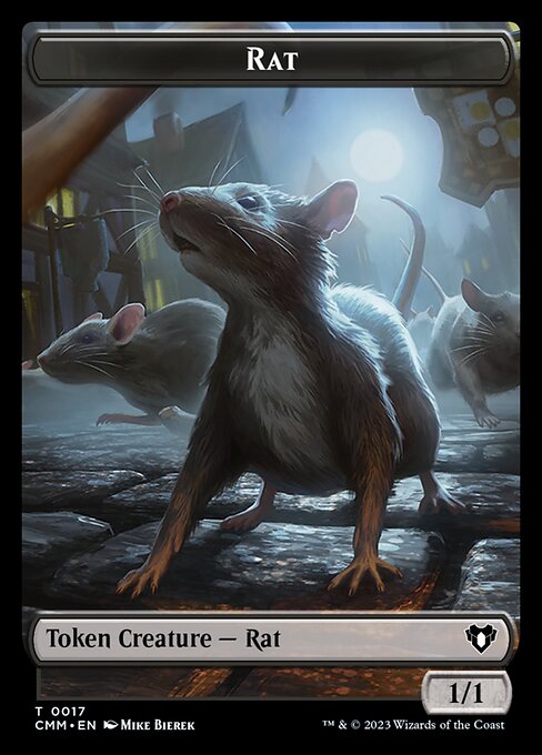 City's Blessing // Rat Double-Sided Token [Commander Masters Tokens] | Galaxy Games LLC