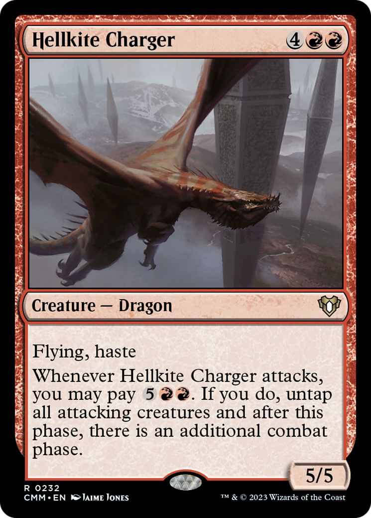 Hellkite Charger (Foil Etched) [Commander Masters] | Galaxy Games LLC