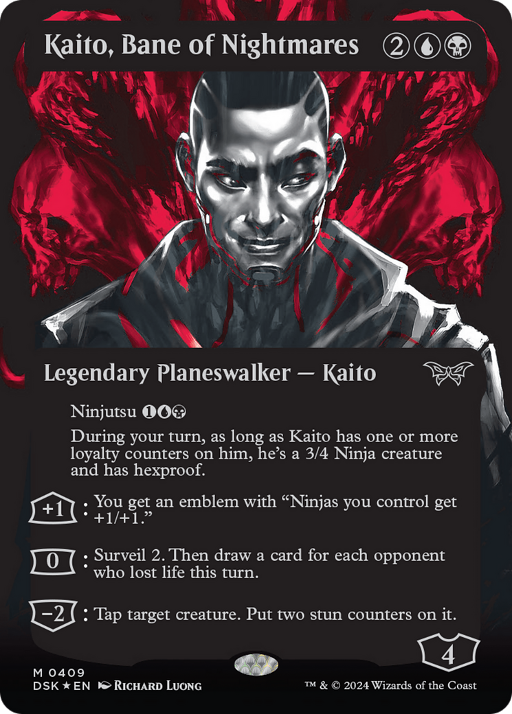 Kaito, Bane of Nightmares (Showcase) (Textured) [Duskmourn: House of Horror] | Galaxy Games LLC