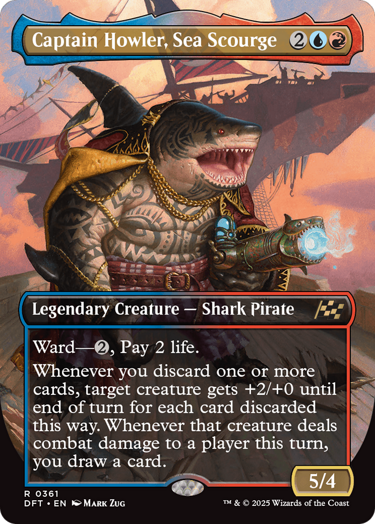 Captain Howler, Sea Scourge (Borderless) [Aetherdrift] | Galaxy Games LLC