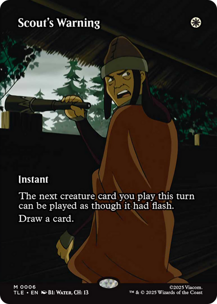 Scout's Warning (Borderless) [Avatar: The Last Airbender: Eternal-Legal] | Galaxy Games LLC