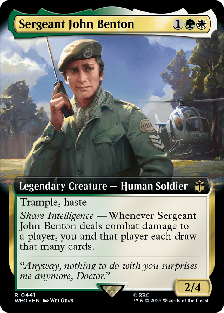 Sergeant John Benton (Extended Art) [Doctor Who] | Galaxy Games LLC