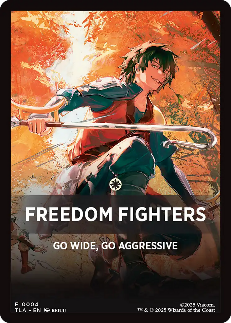 Freedom Fighters Theme Card [Avatar: The Last Airbender Tokens] | Galaxy Games LLC