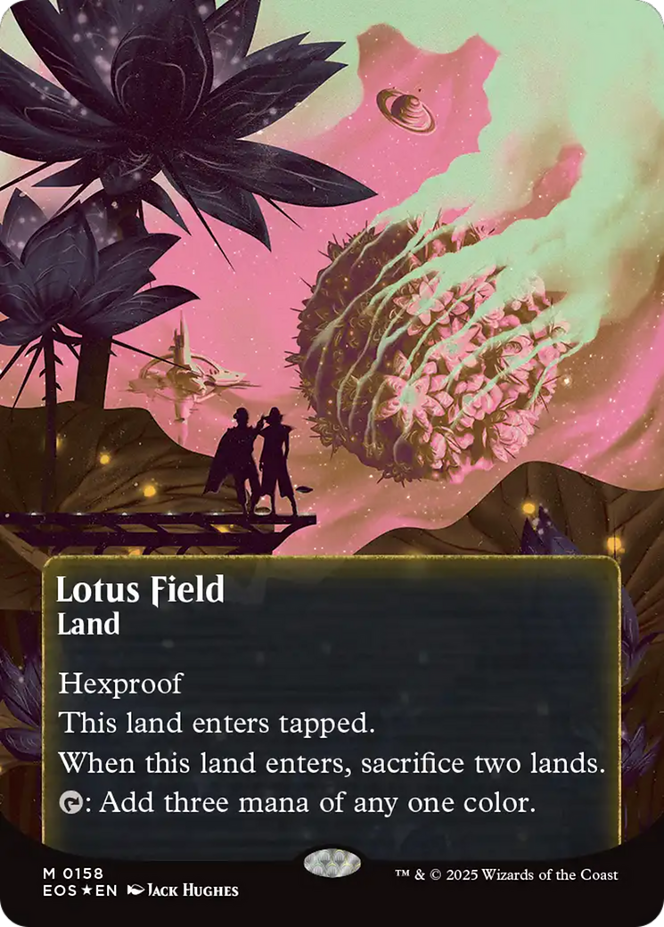 Lotus Field (0158) (Borderless) (Galaxy Foil) [Edge of Eternities: Stellar Sights] | Galaxy Games LLC