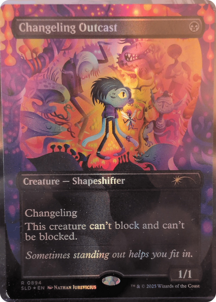 Changeling Outcast (Rainbow Foil) [Secret Lair Drop Series] | Galaxy Games LLC