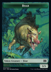 Boar // Monk Double-Sided Token [Double Masters 2022 Tokens] | Galaxy Games LLC
