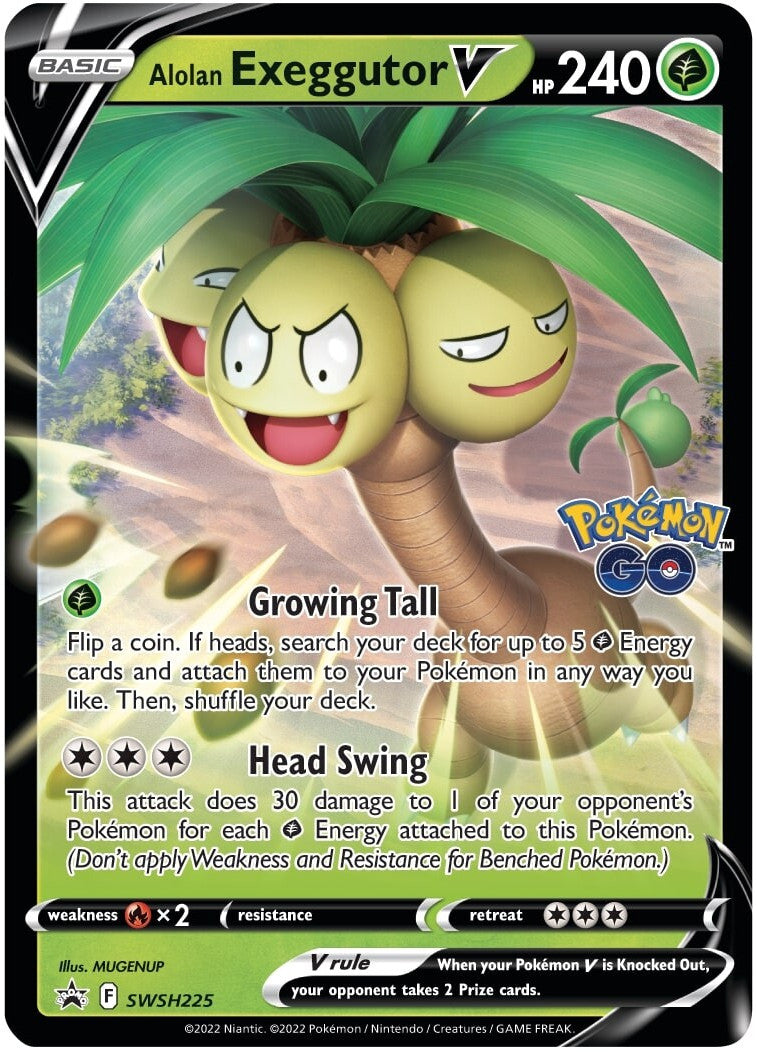 Alolan Exeggutor V (SWSH225) (Jumbo Card) [Sword & Shield: Black Star Promos] | Galaxy Games LLC