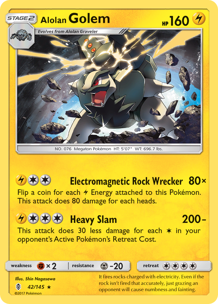 Alolan Golem (42/145) [Sun & Moon: Guardians Rising] | Galaxy Games LLC