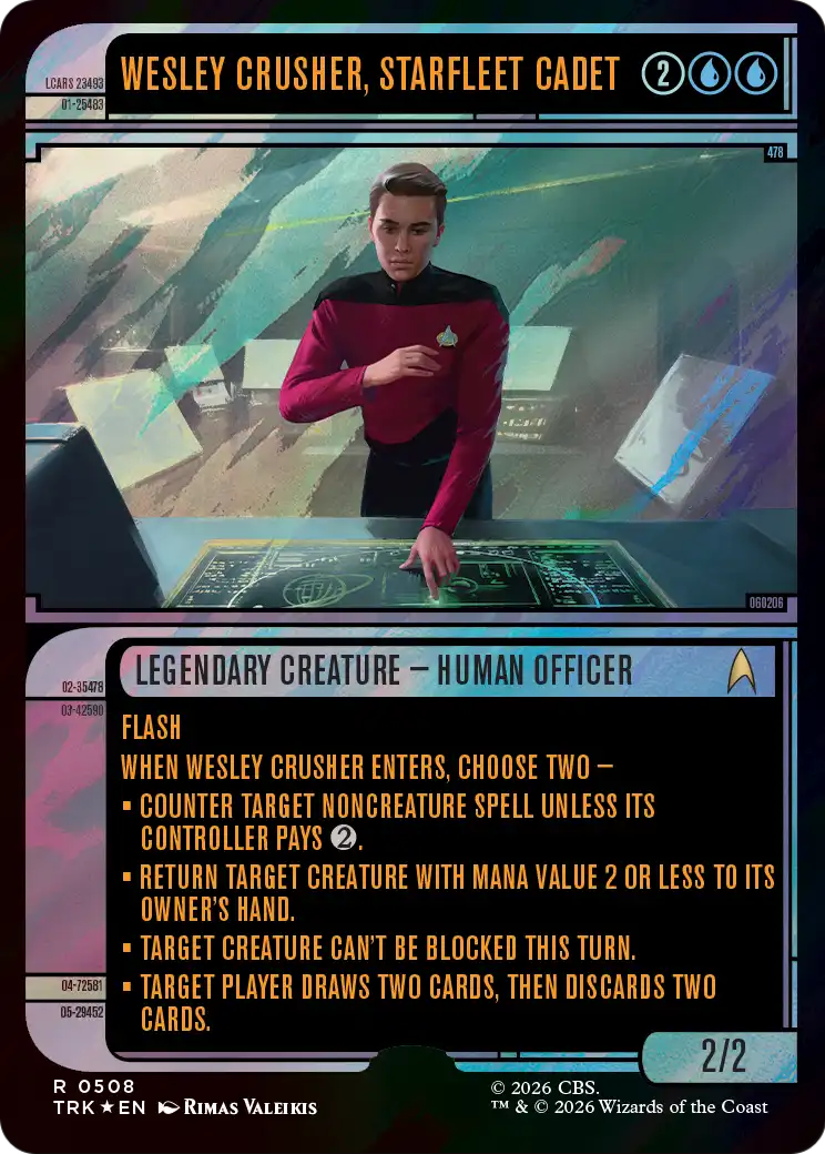 Wesley Crusher, Starfleet Cadet (Showcase) (Surge Foil) [Star Trek] | Galaxy Games LLC