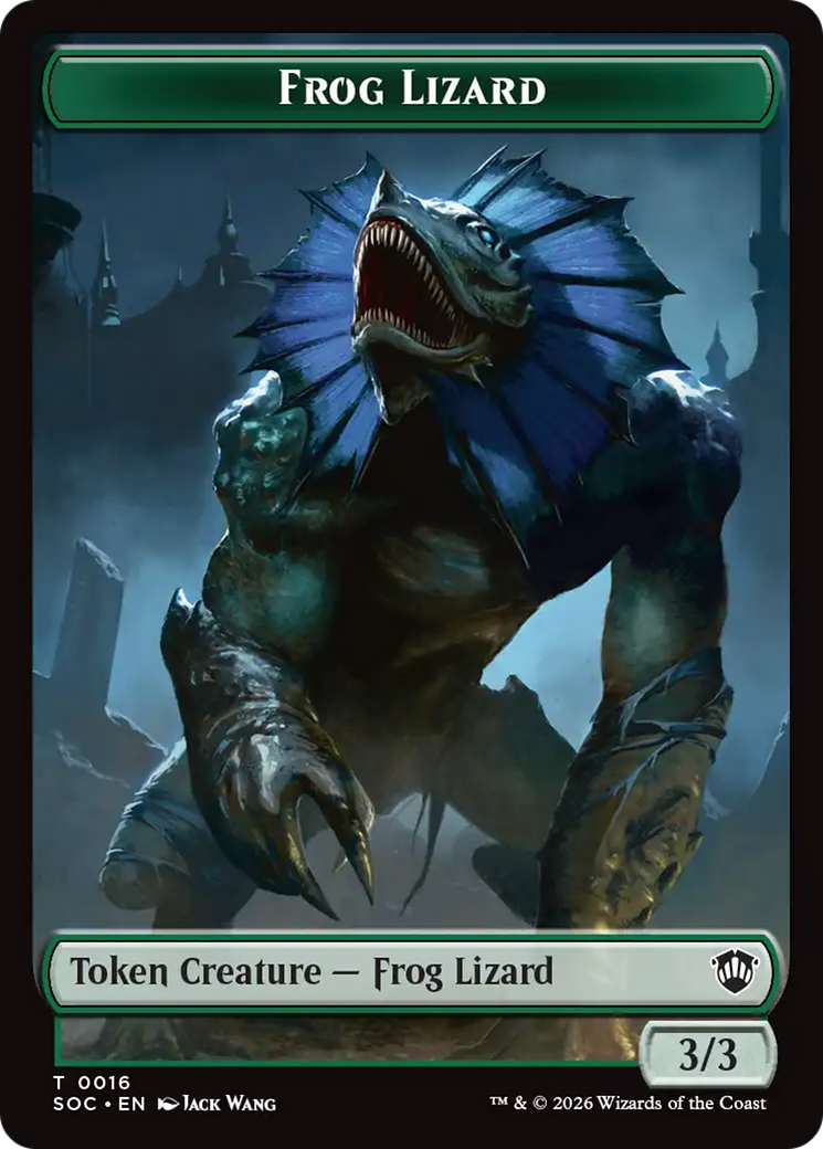 Boar // Frog Lizard Double-Sided Token [Secrets of Strixhaven Commander Tokens] | Galaxy Games LLC