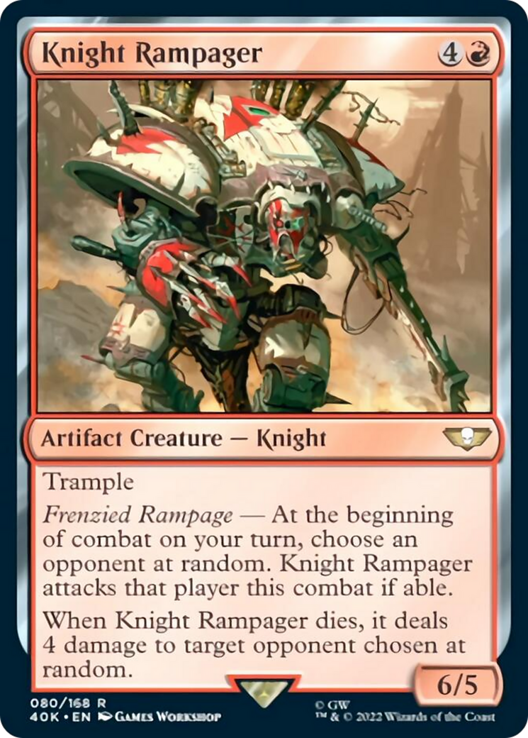 Knight Rampager (Surge Foil) [Warhammer 40,000] | Galaxy Games LLC