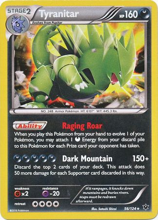 Tyranitar (56/124) (Cosmos Holo) [XY: Fates Collide] | Galaxy Games LLC