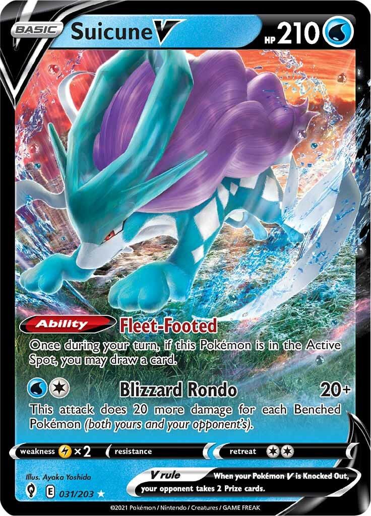 Suicune V (031/203) [Sword & Shield: Evolving Skies] | Galaxy Games LLC