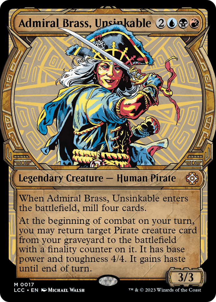 Admiral Brass, Unsinkable (Showcase) [The Lost Caverns of Ixalan Commander] | Galaxy Games LLC