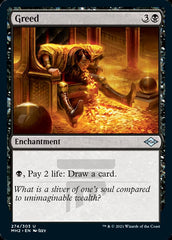 Greed (Foil Etched) [Modern Horizons 2] | Galaxy Games LLC