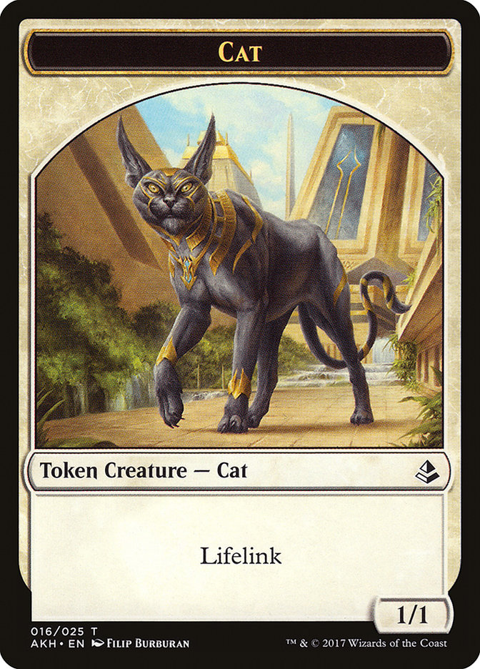 Proven Combatant // Cat Double-Sided Token [Hour of Devastation Tokens] | Galaxy Games LLC