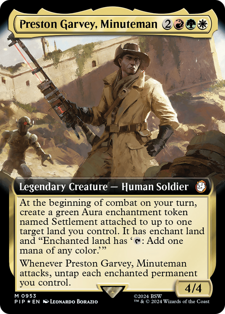 Preston Garvey, Minuteman (Extended Art) (Surge Foil) [Fallout] | Galaxy Games LLC