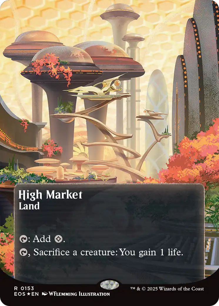 High Market (0153) (Borderless) (Galaxy Foil) [Edge of Eternities: Stellar Sights] | Galaxy Games LLC