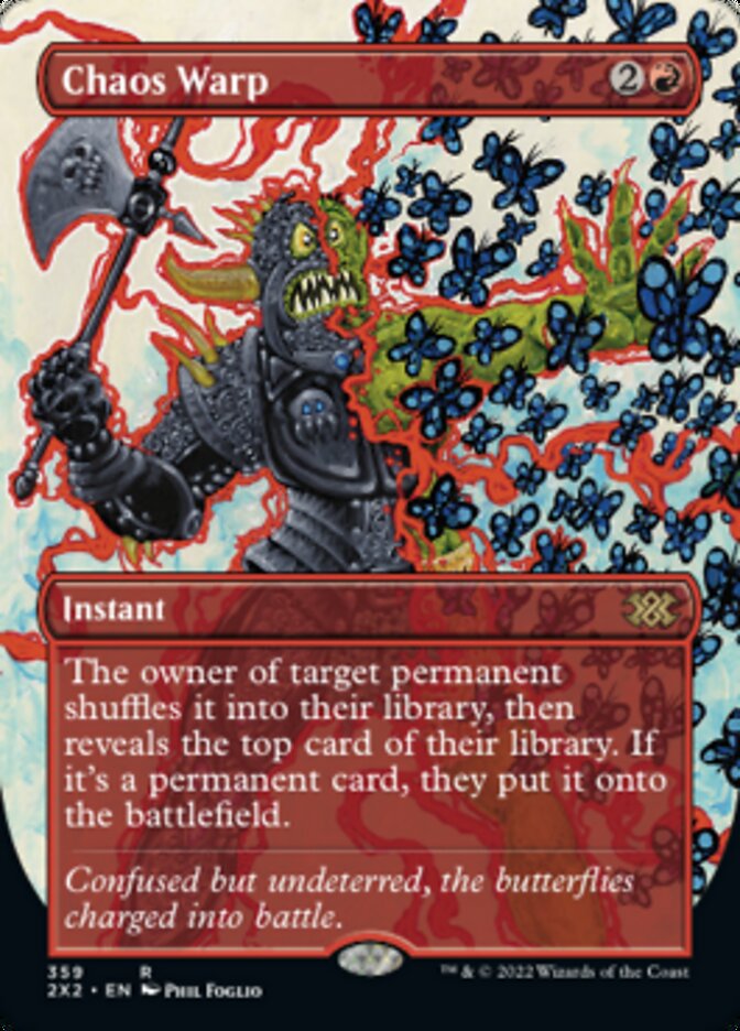 Chaos Warp (Borderless Alternate Art) [Double Masters 2022] | Galaxy Games LLC