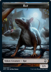 Rat // Zombie Double-Sided Token [Dungeons & Dragons: Adventures in the Forgotten Realms Commander Tokens] | Galaxy Games LLC
