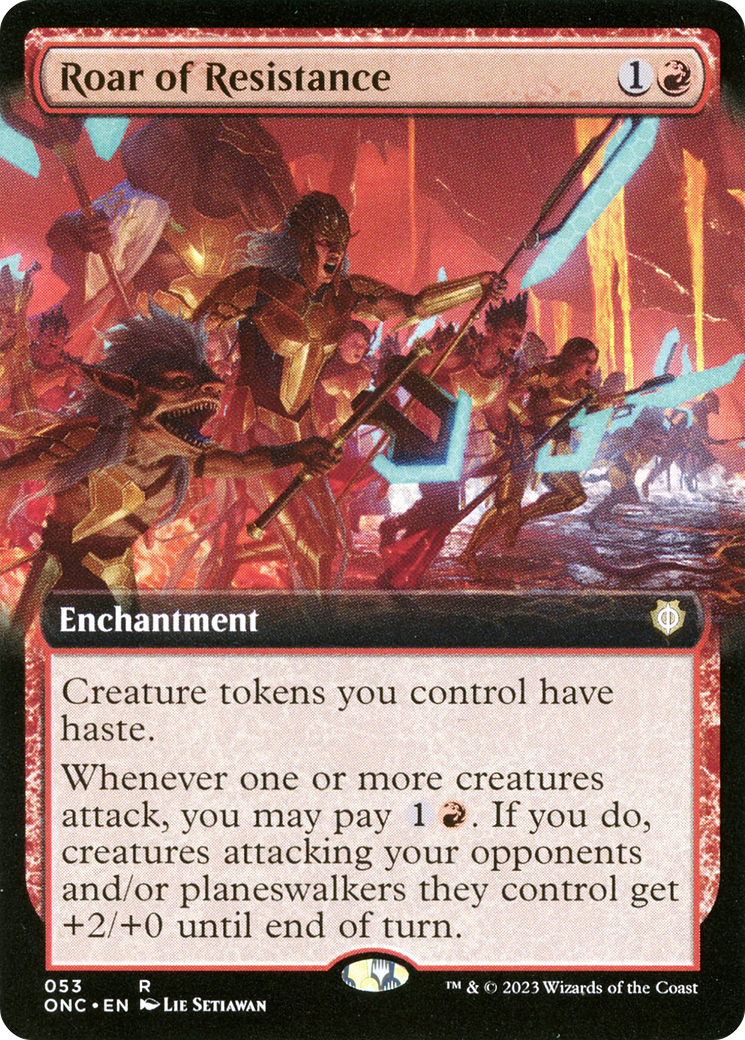 Roar of Resistance (Extended Art) [Phyrexia: All Will Be One Commander] | Galaxy Games LLC