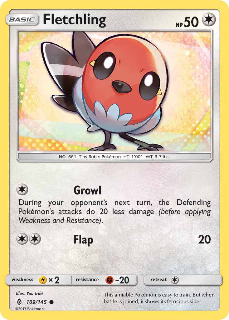 Fletchling (109/145) [Sun & Moon: Guardians Rising] | Galaxy Games LLC