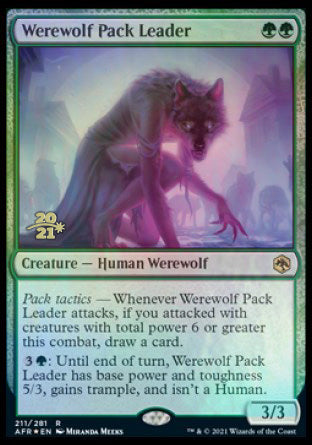 Werewolf Pack Leader [Dungeons & Dragons: Adventures in the Forgotten Realms Prerelease Promos] | Galaxy Games LLC