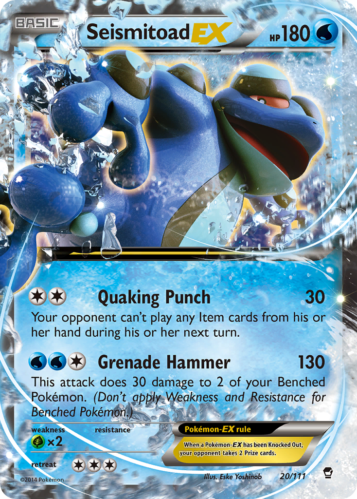 Seismitoad EX (20/111) [XY: Furious Fists] | Galaxy Games LLC