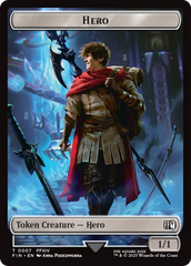 Hero (0007) // Wizard (0015) Double-Sided Token [FINAL FANTASY Tokens] | Galaxy Games LLC